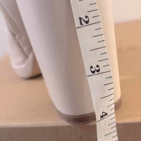 ❌SOLD OUT❌ NIB [Steve Madden] Bone Beige Macayla Block Heel Zip-Up BootS Womens - Picture 9 of 15